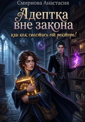 Обложка книги „Адептка вне закона, или Как спастись от ректора!“
