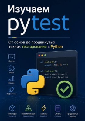 Обложка книги „Изучаем pytest: От основ до продвинутых техник тестирования в Python“