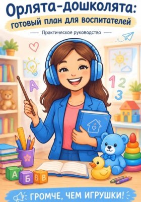 Обложка книги „Орлята-дошколята: готовый план для воспитателей»  Практическое руководство по работе с проектом.“